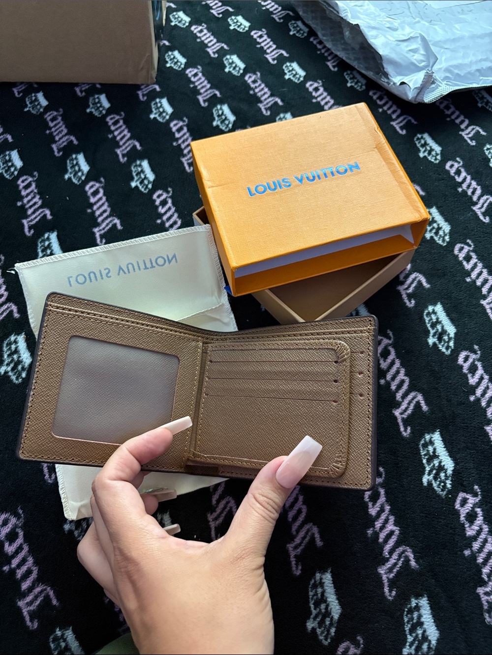 LV Brown Monogram Canvas Bifold Wallet with Box - Picture 3 of 4